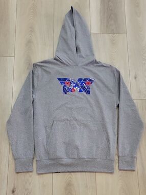 PXG Gray Hooded Sweatshirt with Blue Floral Logo